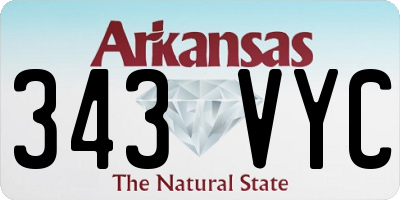 AR license plate 343VYC