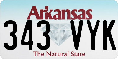 AR license plate 343VYK