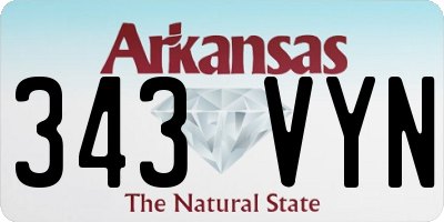 AR license plate 343VYN