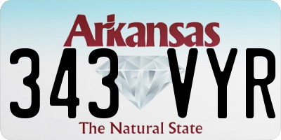 AR license plate 343VYR