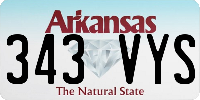 AR license plate 343VYS
