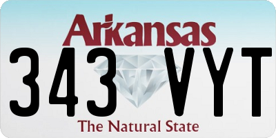AR license plate 343VYT