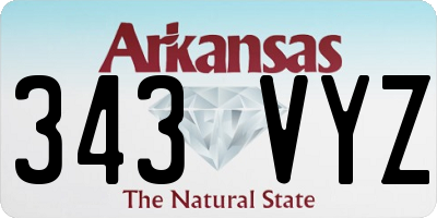 AR license plate 343VYZ