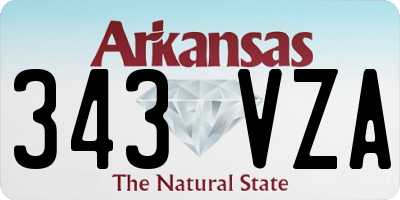 AR license plate 343VZA