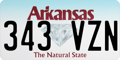AR license plate 343VZN