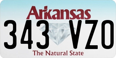 AR license plate 343VZO