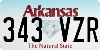 AR license plate 343VZR