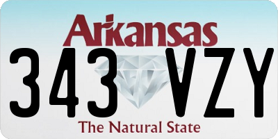 AR license plate 343VZY