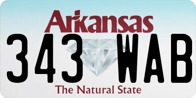 AR license plate 343WAB