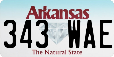 AR license plate 343WAE