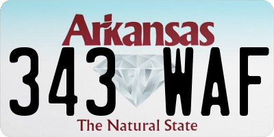 AR license plate 343WAF