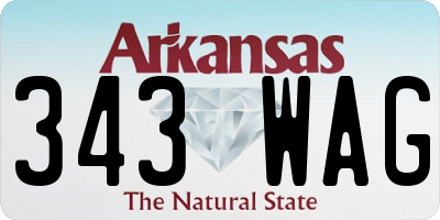 AR license plate 343WAG