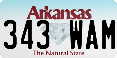 AR license plate 343WAM