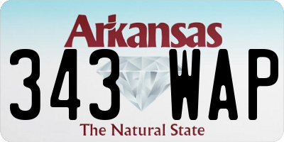 AR license plate 343WAP