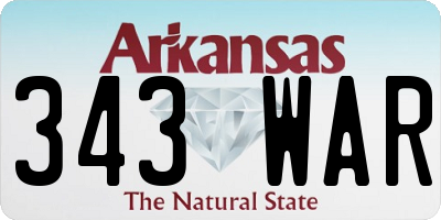 AR license plate 343WAR