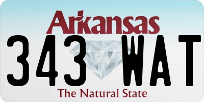 AR license plate 343WAT