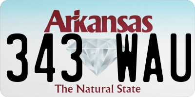 AR license plate 343WAU