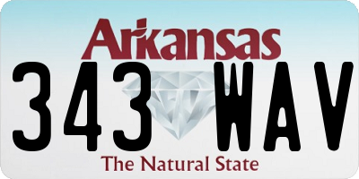AR license plate 343WAV