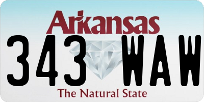AR license plate 343WAW