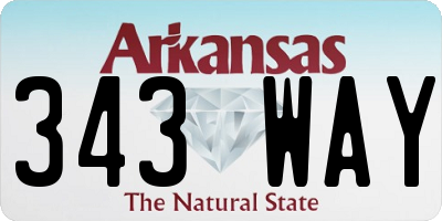 AR license plate 343WAY