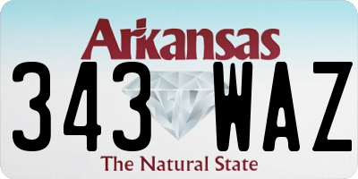 AR license plate 343WAZ