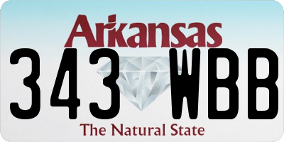 AR license plate 343WBB