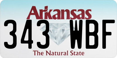 AR license plate 343WBF