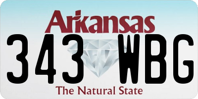 AR license plate 343WBG
