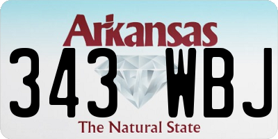AR license plate 343WBJ