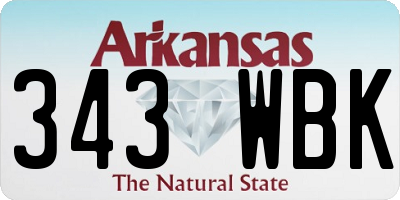 AR license plate 343WBK