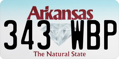 AR license plate 343WBP