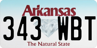 AR license plate 343WBT