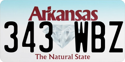 AR license plate 343WBZ