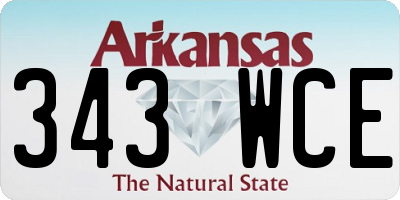 AR license plate 343WCE