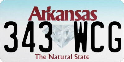 AR license plate 343WCG