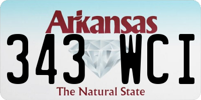 AR license plate 343WCI
