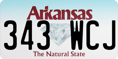 AR license plate 343WCJ