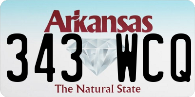 AR license plate 343WCQ