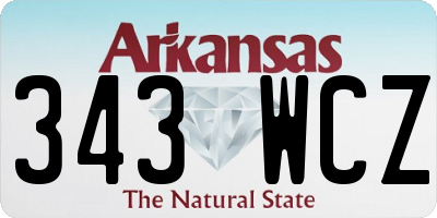 AR license plate 343WCZ