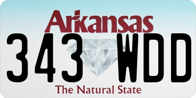 AR license plate 343WDD