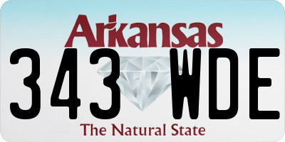 AR license plate 343WDE