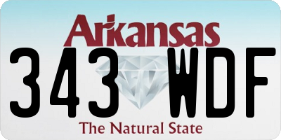 AR license plate 343WDF