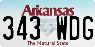AR license plate 343WDG