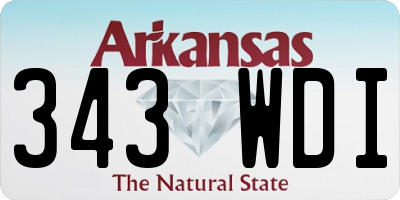 AR license plate 343WDI