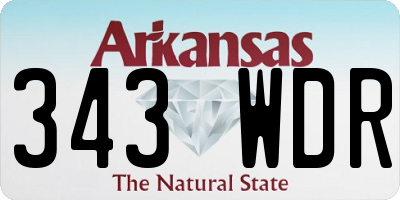 AR license plate 343WDR