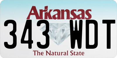 AR license plate 343WDT