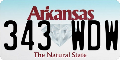 AR license plate 343WDW