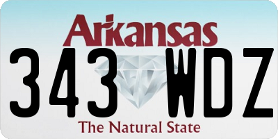 AR license plate 343WDZ