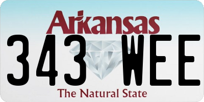 AR license plate 343WEE