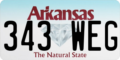AR license plate 343WEG